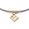 Colantotte TAO Necklace Slim AURA Mini Champagne Gold X Lavender M 43cm Lamé