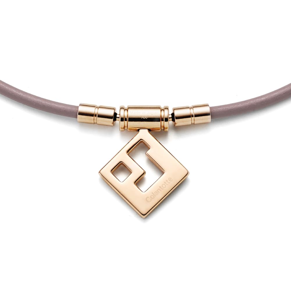 Colantotte TAO Necklace Slim AURA Mini Champagne Gold X Lavender M 43cm Lamé