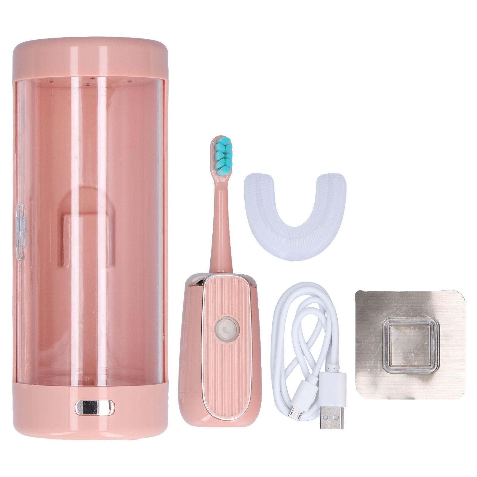

Электрическая зубная щетка портативная USB зарядка IPX7 водонепроницаемая ультразвуковая зубная щетка со стерилизацией розовый