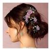 3-Piece Wedding Headpiece Set - Bridal Hair Accessories with Flower Motifs, Comb, U-Pins, and Hairpins - Suitable for Kimono, Photography, Parties,