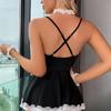 Clothes Suspender Skirt Sex Underwear Large Size Perspective Mesh Maid Free