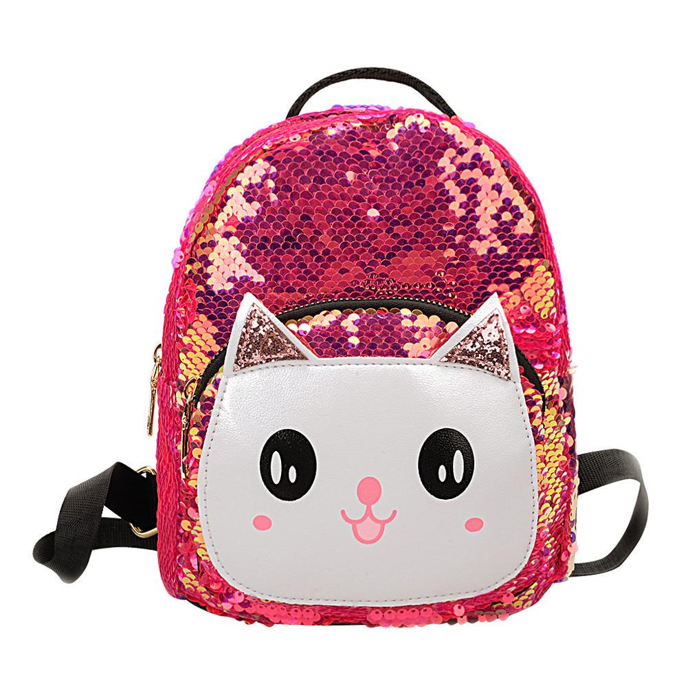 glitter cat backpack