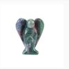 Rose Quartz and Jade Angel Carvings - Semi-Precious Crystal Home Decor