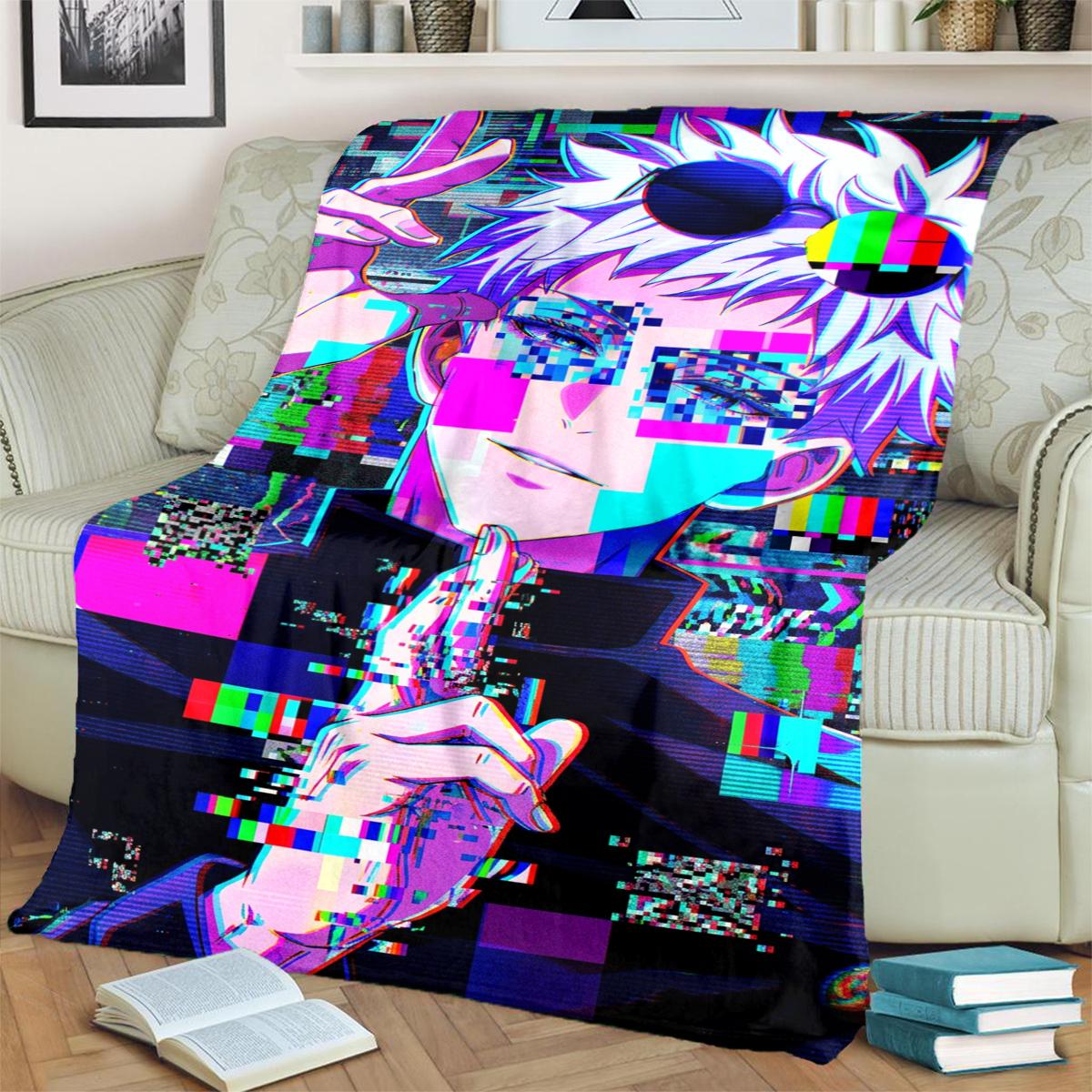 

Warm Jujutsu Kaisen Flannel Blanket for Bedrooms, Sofas, Beds, Chairs, Picnics, Travel and Daily Use 75x90cm