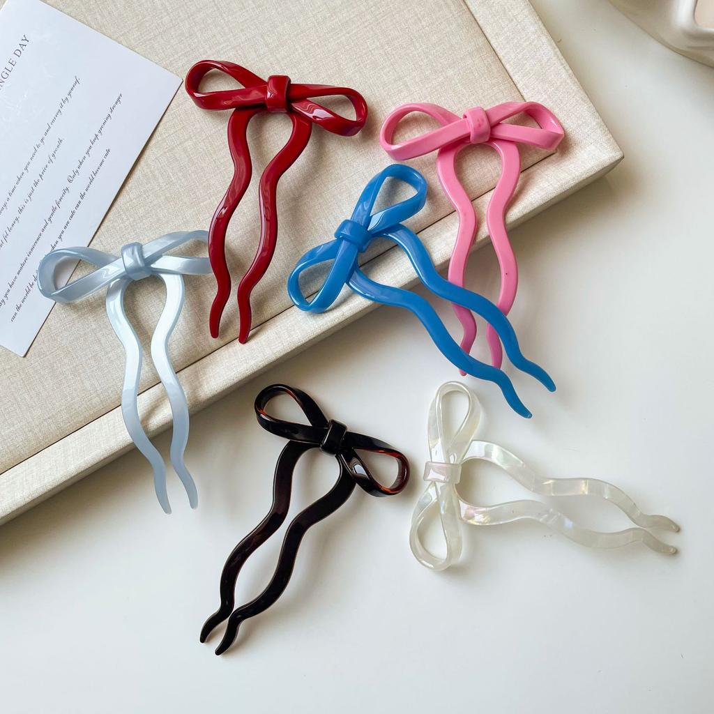 U-shaped bow fashionable hairpin, sweet headwear hairstyle, girls' hair accessories performance, photography hairpin