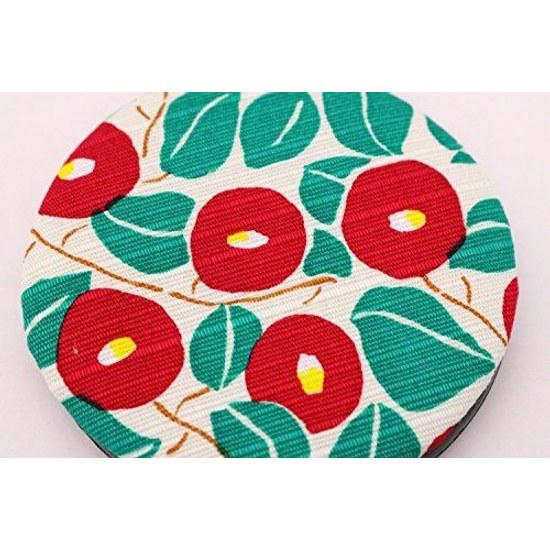 Kyosuke Japan-made hand mirror compact Yumeji Camellia 8110cm protective cover lightweight cute stylish Tsubaki