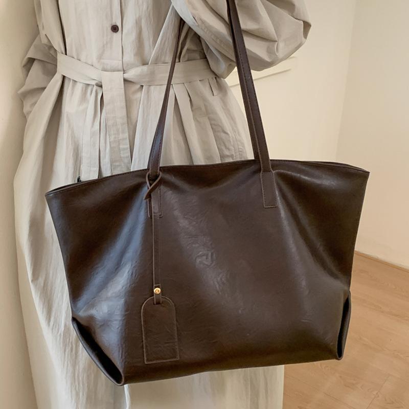 Borsa Retro di Grande Capacità, Borsa Tote di Alta Gamma, Raffinata Borsa a Spalla Singola