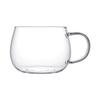 Vertical Stripe Petal Glass Cup with Handle for Milk, Tea, Coffee, and More