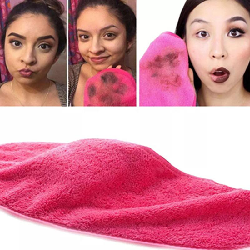 Osuška na odličování, Bavlněný opakovaně použitelný obličejový čisticí hadřík z mikrovlákna, Šetrný make-up