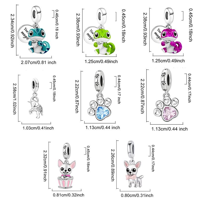 Copper Lovely Cute Chameleon Charm Pendant For Bracelets Diy Women'S High Quality Personalized Fine Jewelry