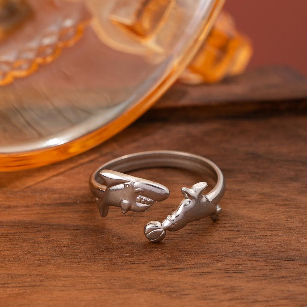 Dolphin Ring - Stainless Steel Open Ring - Simple Ring Jewelry