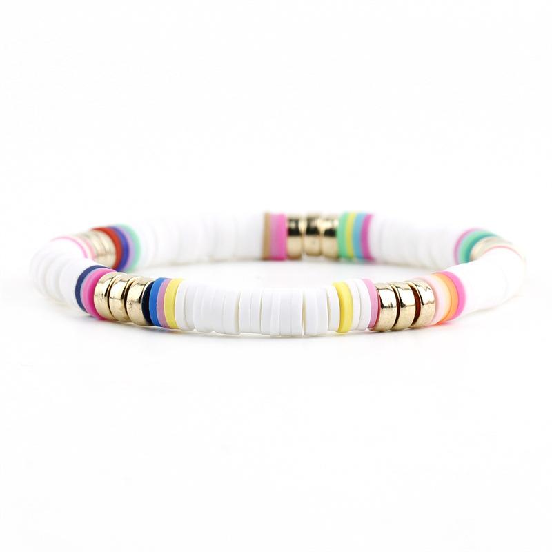 Accessories New Bohemian Rainbow Jewelry, Multi-Color Soft Pottery Bracelet Overseas Bracelet