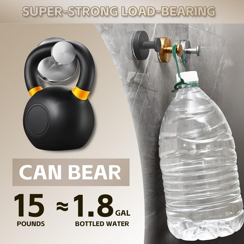 2PCS Powerful Suction Cup Stainless Steel 304 Hook for Bathrooms and Kitchens, Vacuum Technology for Wall Hooks, 14.99 Lbs