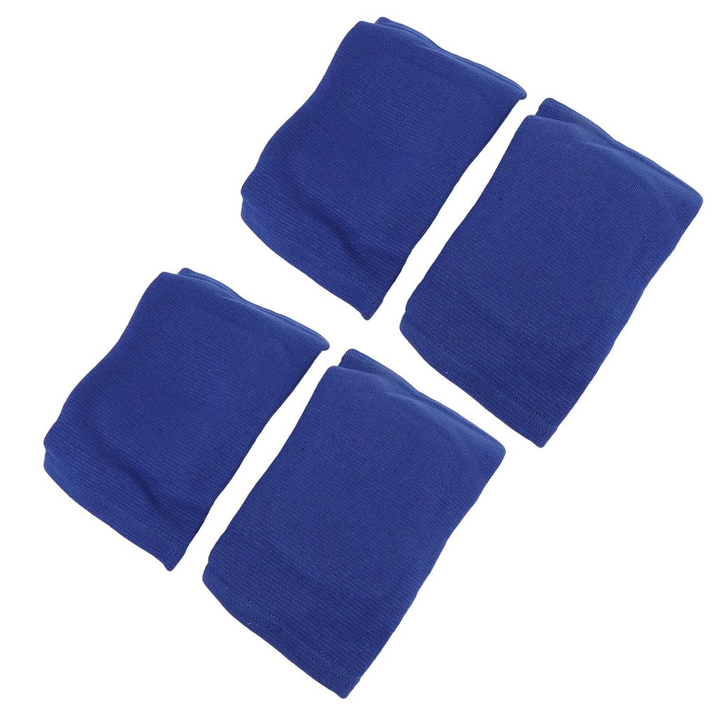 2 Pairs Volleyball Knee Pads Blue Color High Resilience Woven Breathable Protective Knee Pads for Ba