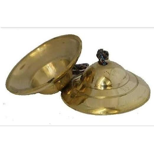 

Indian Traditional Brass Hand Kartal For Bhajan Kirtan 2.5 Inches MN1581