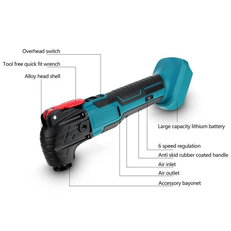 For Makita 18V BL1840B BL1440 BL1415 Li-ion Battery Electric Vibrating Tool For Cutting Scraping Sanding Power Tool