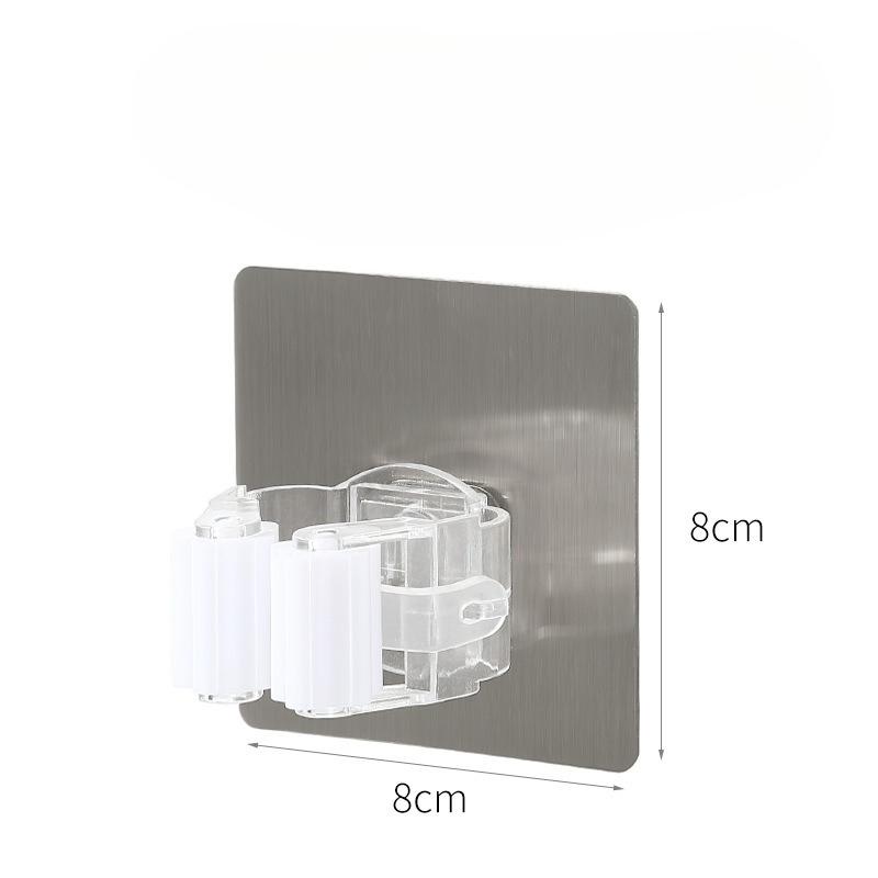 Adhesive Multi-Purpose Hooks Wall Mounted Mop Organizer Holder Rack Brush Broom Hanger Hook Kitchen Bathroom Hooks