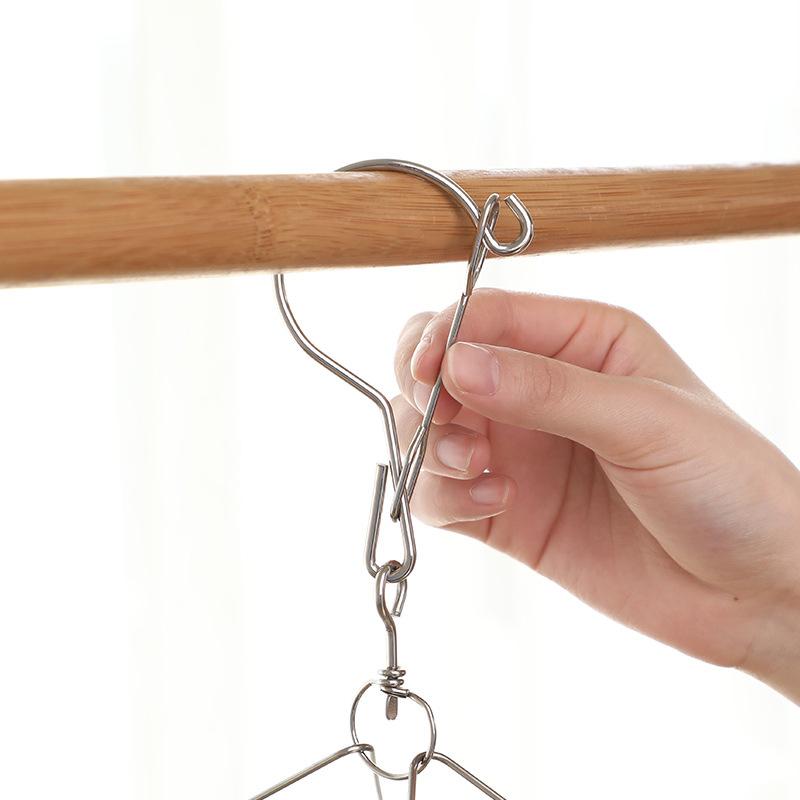 Wieszaki na skarpetki z 40 kołkami, suszarka na pranie Wieszaki na bieliznę Zagęszczony klips Airer Wieszak na suszarkę Suszenie ze stali nierdzewnej