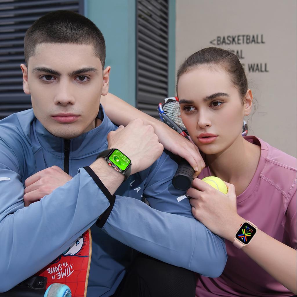 Rainbuvvy HT23 Bluetooth Smart Bracelet 1.83inch IPS 240x296 IP68 Waterproof BLE5.0 Battery 300mAh Heart Rate Flashlight Android Smartwatch