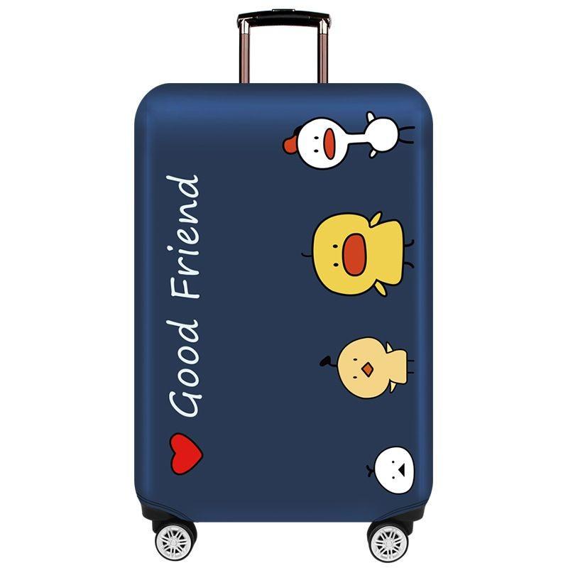 Luggage Case Thin Protective Cover Cartoon Pattern Trolley Travel Leather Box