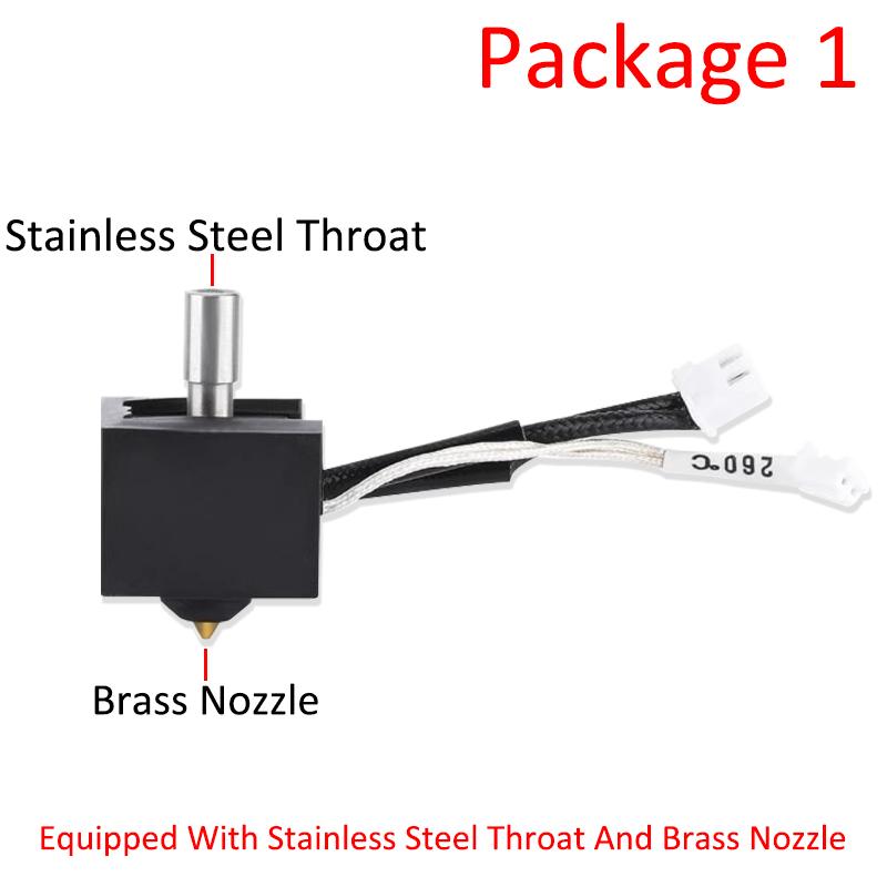 

Комплект хотенда для 3D-принтера для Ender 3 V3 SE Титановый сплав Горло Биметаллический теплобарьер 24В 40Вт J-головка Печатающая головка для Ender-3 V3 SE for Ender-3V3 SE