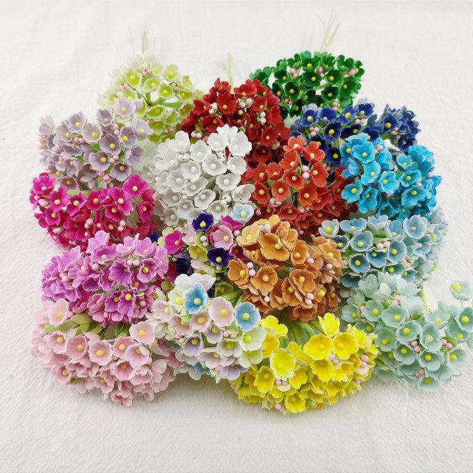 Фея Цветения Сливы Сделай Сам Мини Цветы из Флокированной Ткани Bright Color