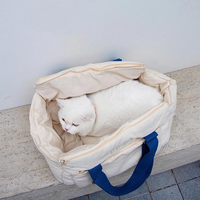 Warm Pet Bag Loose And Thick Comfortable Easy To Clean Pet Travel Bag Cat Supplies Suitable for Small Dogs Shoulder Bag