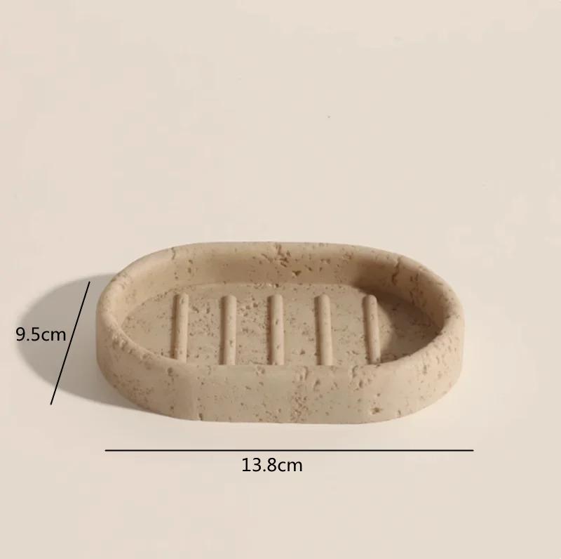 

Beige Retro Cave Stone Soap Dispenser, Bathroom Accessories, Shampoo Dispenser, Storage Tray, Tissue Box, Toothbrush Holder