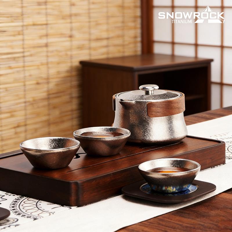 SNOW ROCK Pure Titanium Portable Travel Tea Set