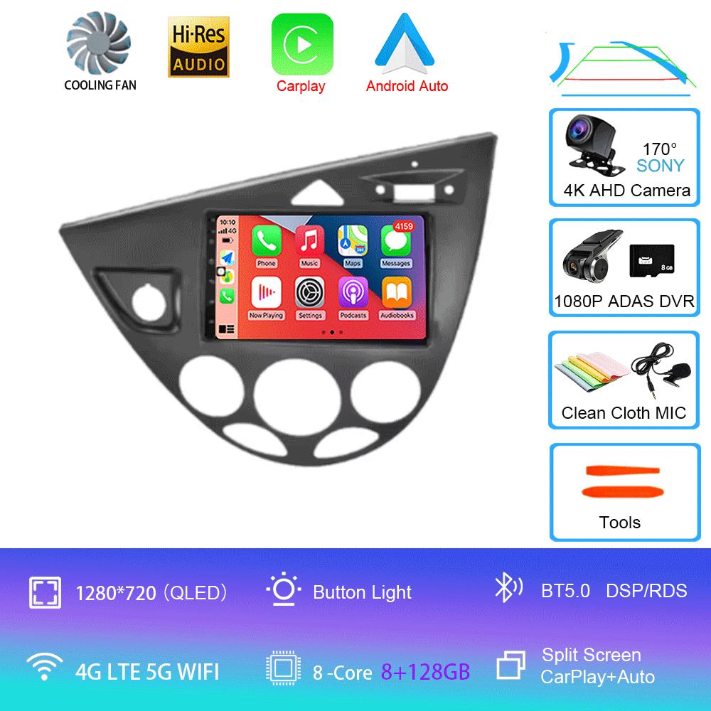 7 Inch Car Radio Android 14 For Ford Fiesta 1995-2001 Focus MK1 1998-2004 Multimedia Stereo Carplay Autoradio Head Unit Auto