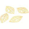 100Pieces Decorative Metal Filigree Leaves Mixed Size Leaves Jewelry Making Component Metal Craft Embellishments