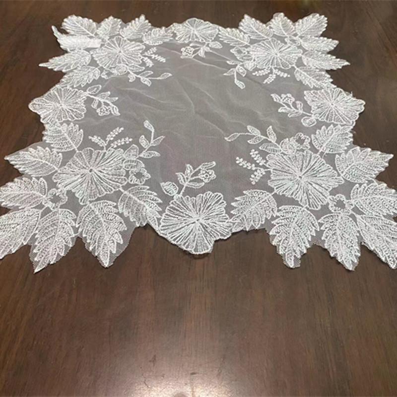 Lace Table Placemat Cloth Embroidery Glass Pad Cup Mug Drink Coaster Christmas Felt Placemat Tea Coffee Doily Kitchen