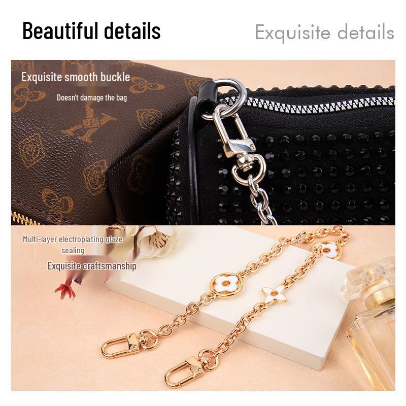 Four-Leaf Clover Luxury Decorative Bag Strap and Keychain Accessory