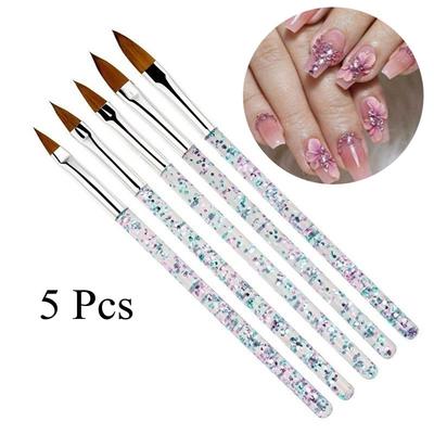 Women Beauty DIY Art Tool Gradient Manicure Nail Extension Carving Brushes Acrylic UV Gel Nail Pen
