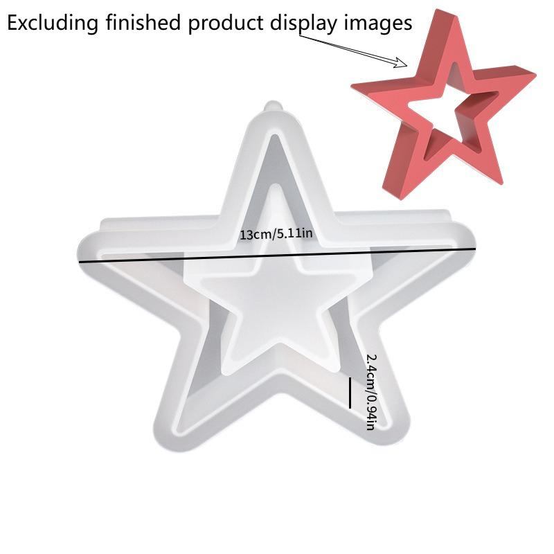 

1/3 шт. Форма у формі зірки - Гіпс, бетонне лиття декоративна форма - для DIY рукоділля - для різдвяних прикрас
