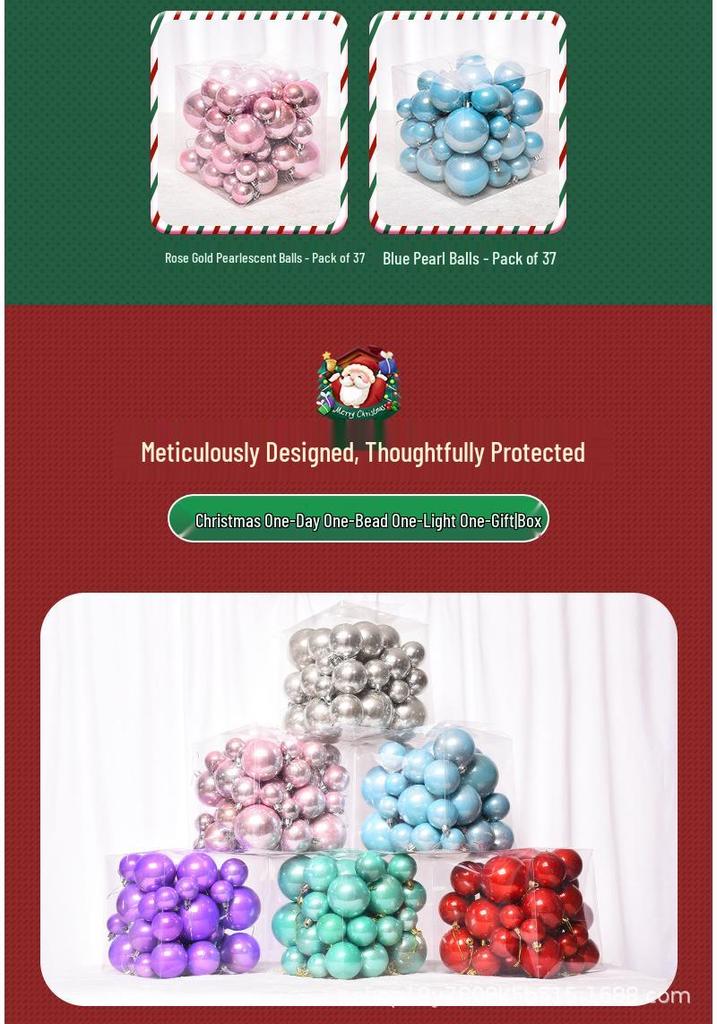 Electroplated Christmas Tree Ornament: Shiny, Colored Hanging Ball Decoration