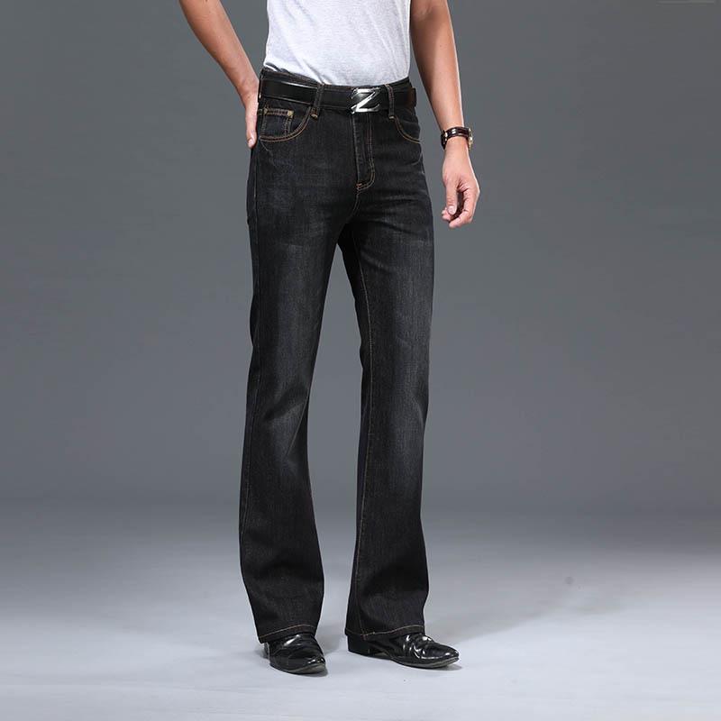 Men's Bell Bottom Wide Leg Jeans Pants