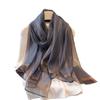 New Retro High-end Temperament Shawl with Yarn Scarf Korean Style Fashionable Light Luxury Silk Temperament Scarf for Women