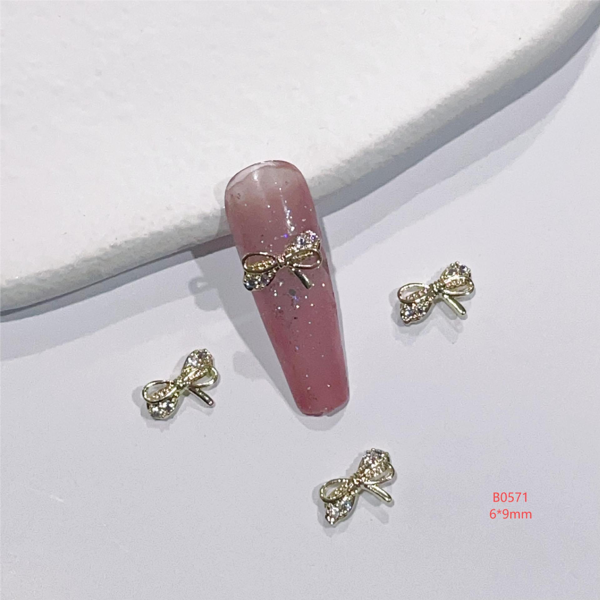 

Zircon Diamond Tassel Bow Nail Accessories