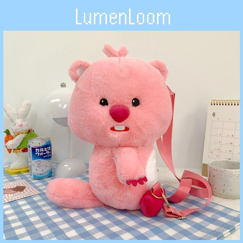 Loopy Themed Backpack Anime Peripheral Handbag Plush Toy Cute Doll Cartoon
