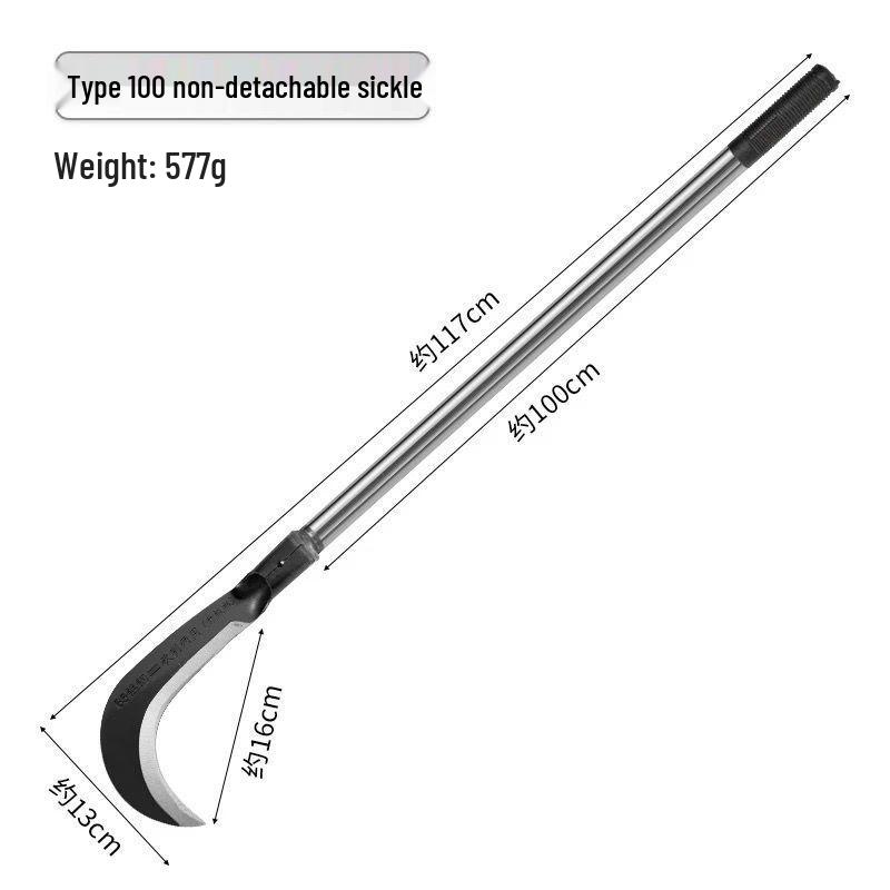 Марганцевая сталь Серп с длинной ручкой, разборный: Уличный кусторез, Дровокол, Рыболовное мачете, Нож с крюком, Сельскохозяйственный инструмент