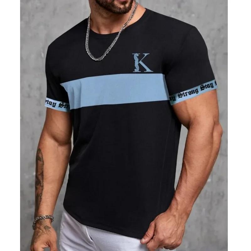 Men's Short Sleeve Crew Neck T-Shirt Trend Retro Hip Hop Style Short Sleeve Y2K Top Top Men's Oversized Men Short Sleeve T-Shirt