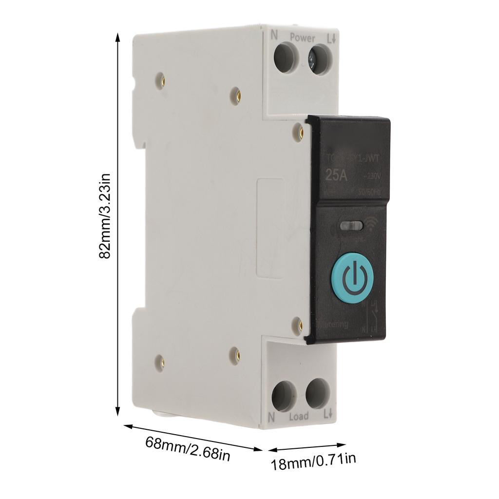 Din Rail Circuit Breaker Smart WIFI Switch Mobile Phone Remote Control 3 Timing Modes for Household Appliances