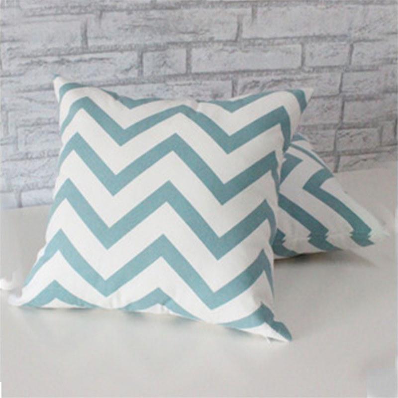 Geometric Stripe Cotton Linen Cushion Cover – Throw Pillowcase for Sofa & Bedside. 45x45 cm