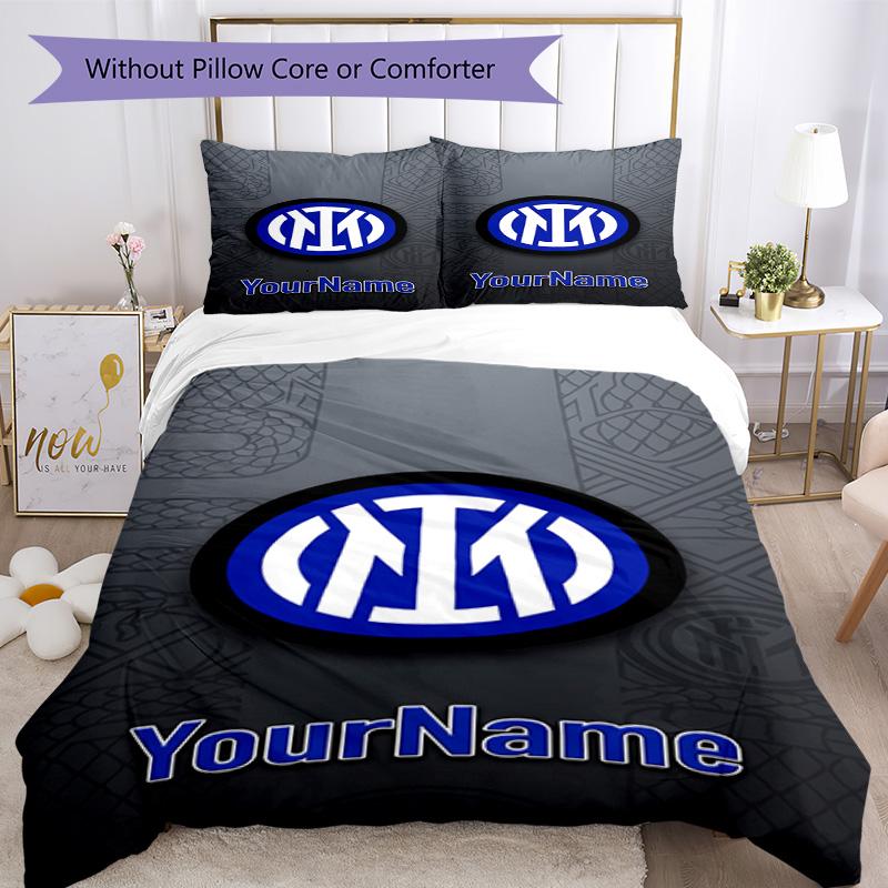 Inter Milan Customize your name Bedding Set Breathable Duvet Cover with Pillowcases Home Decoration Birthday Gift