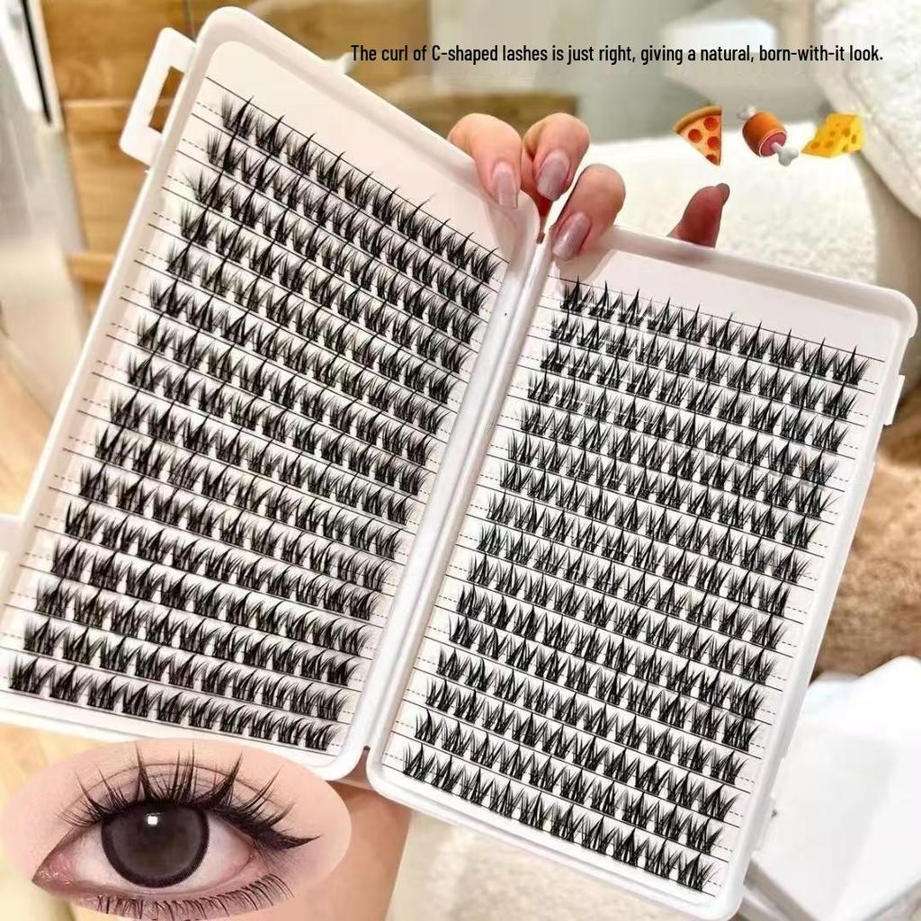 Manga Dog Eyes Natural Adhesive-free False Eyelashes - Three-step Thick for a Photogenic Look