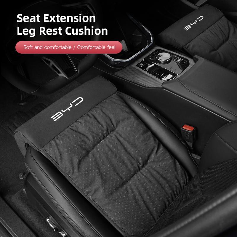 Suede Fabric Car Seat Extension Leg Rest Cushion Auto Extender Cushion For BYD Qin Tang U8 F3 E6 Atto3 Yuan Plus Song Max F0 G3