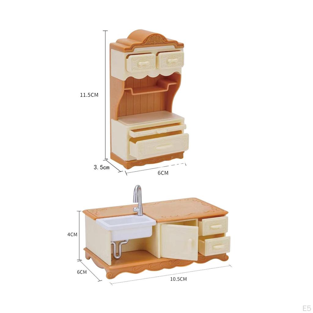 Dollhouse Scene Role Baking Waffle Oven Grill for