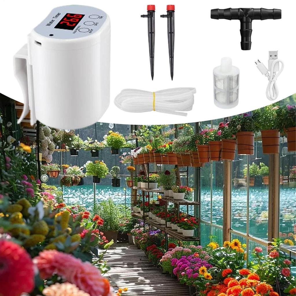 Automatic Irrigation System Automatic Drip Irrigation Kit Intelligent Power-Off Protection Gardening Houseplants Waterer Aid