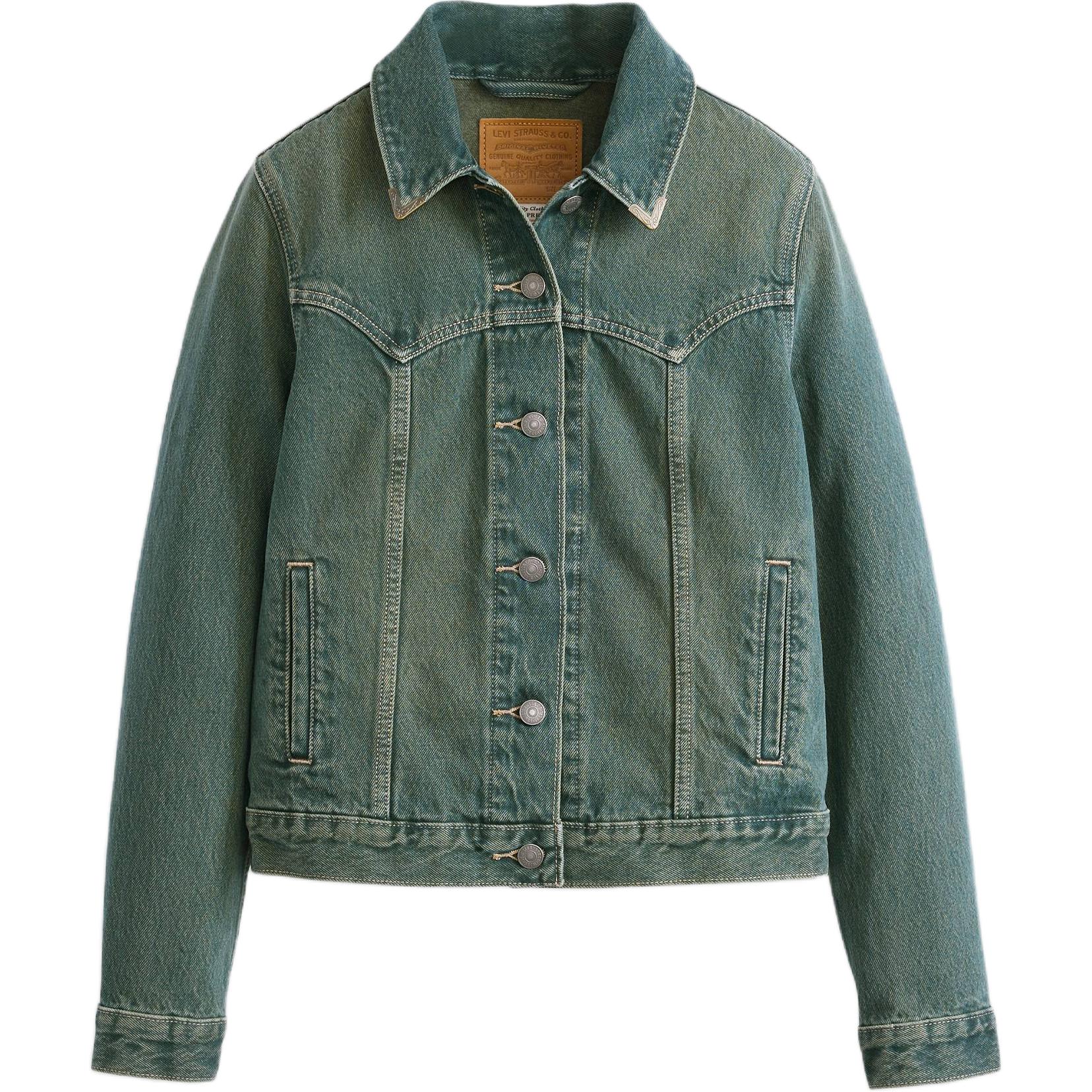 

Levis Простая Универсальная Повседневная Удобная Джинсовая Куртка с Одной Пуговицей и Длинным Рукавом Женские куртки 004H4-0000 XS